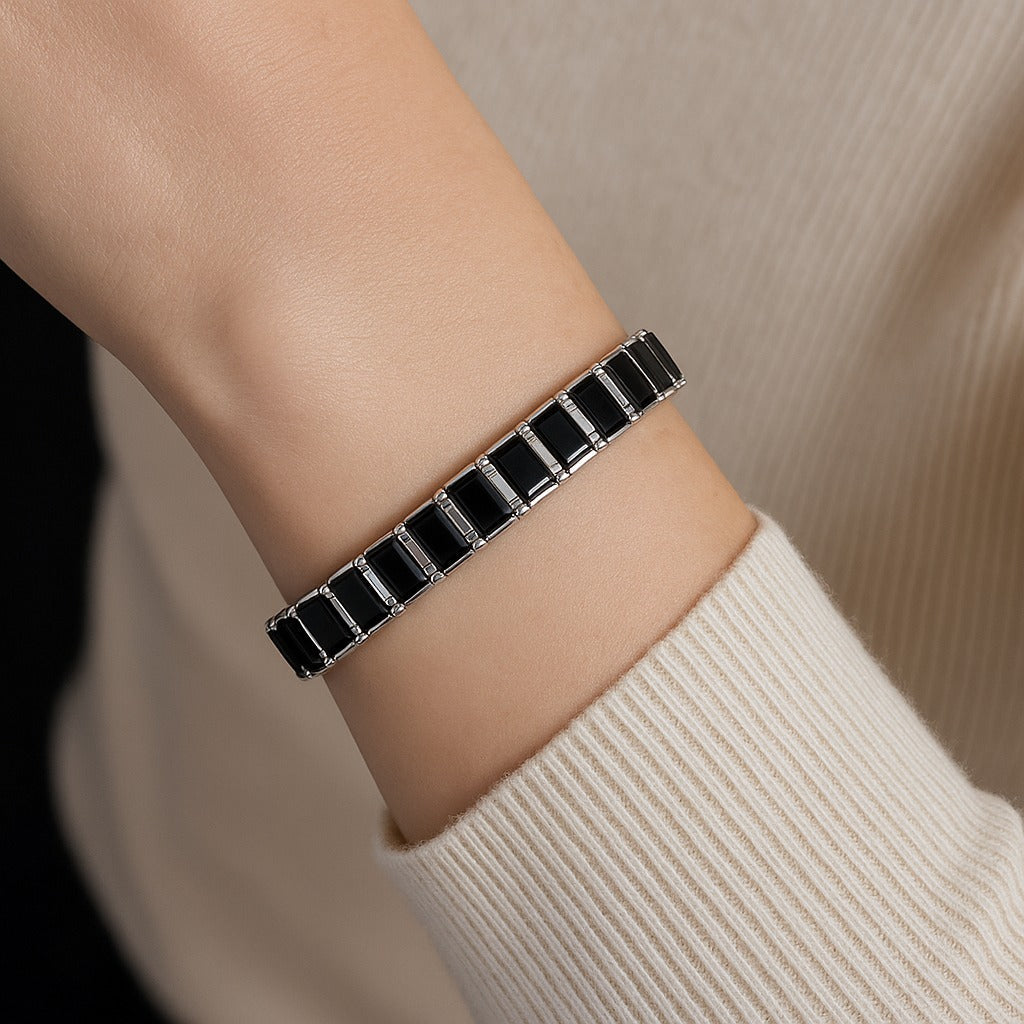 Obsidian Fire: Handcrafted Black Diamond Bracelets