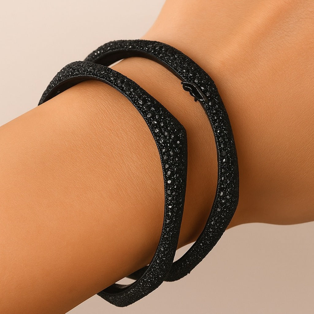 Elegant Black moissanite Diamond Bangles for Women