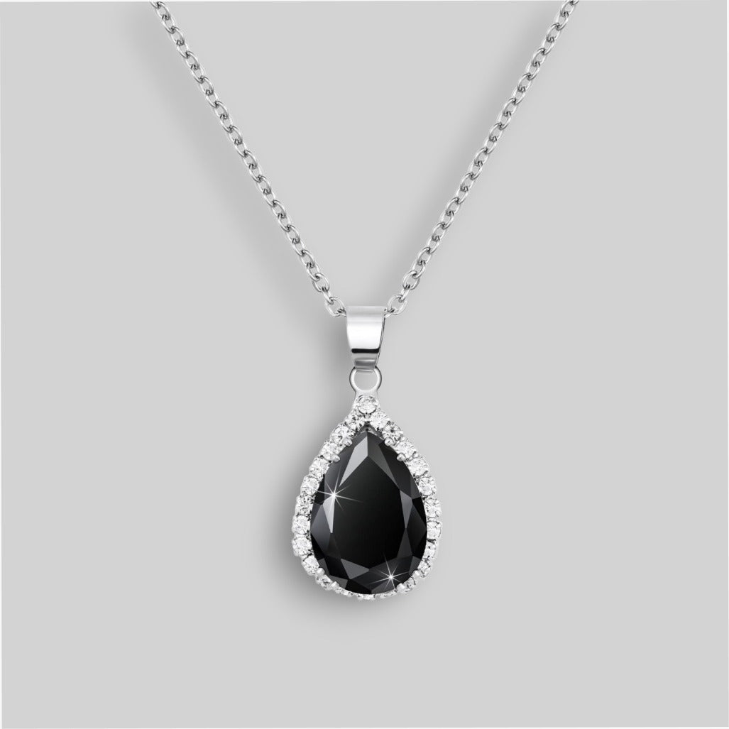 Elegant black moissanite dimond pendant