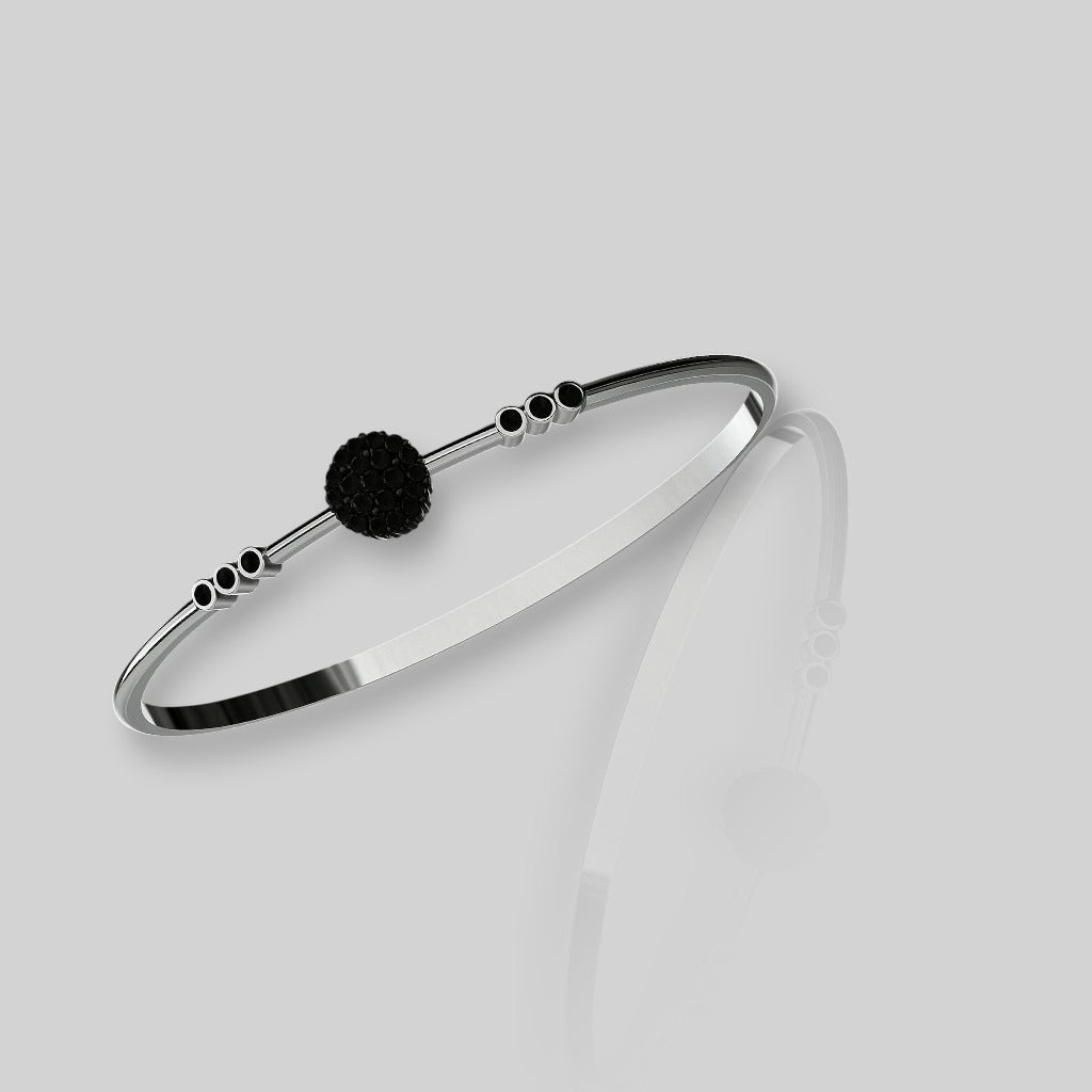 moissanite Black Diamond Accent bracelet