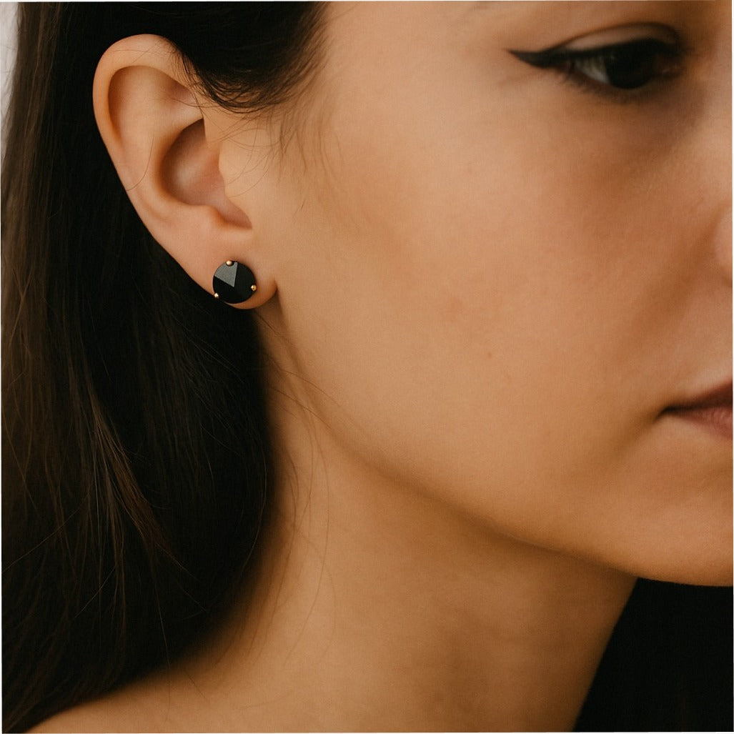 moissanite Black Stud earrings