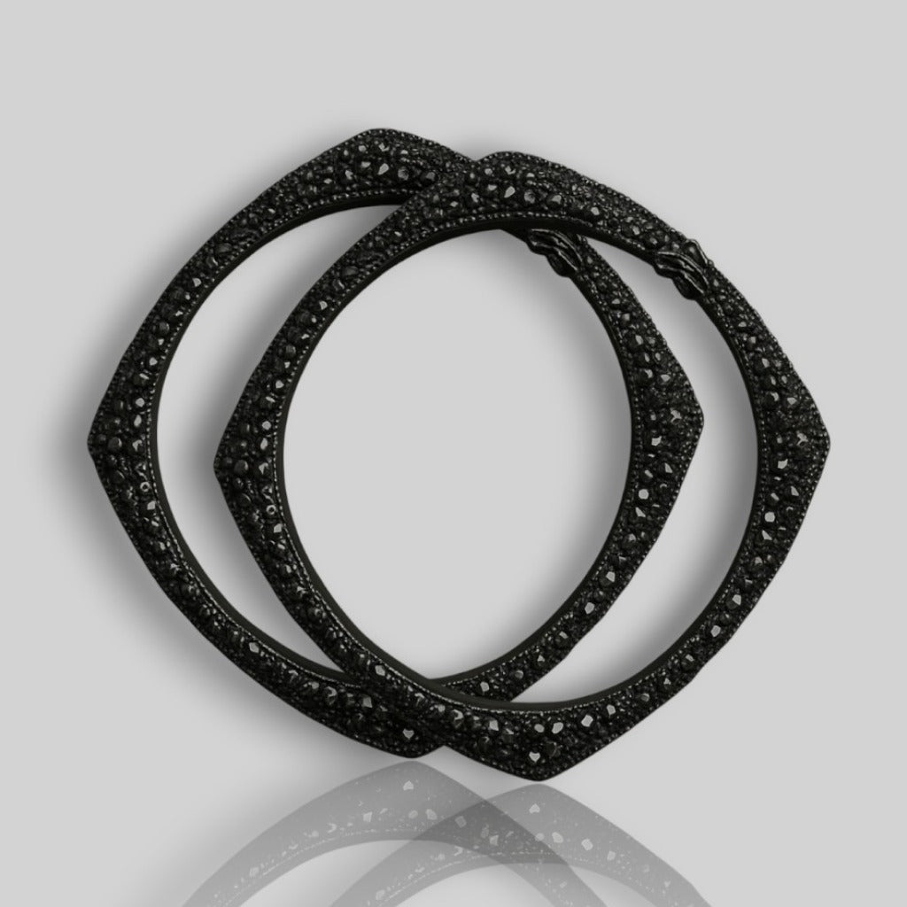 Elegant Black moissanite Diamond Bangles for Women