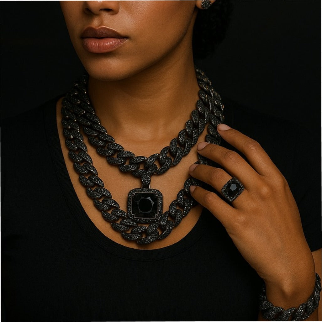 Bold Elegance Black Onyx Jewelry Set