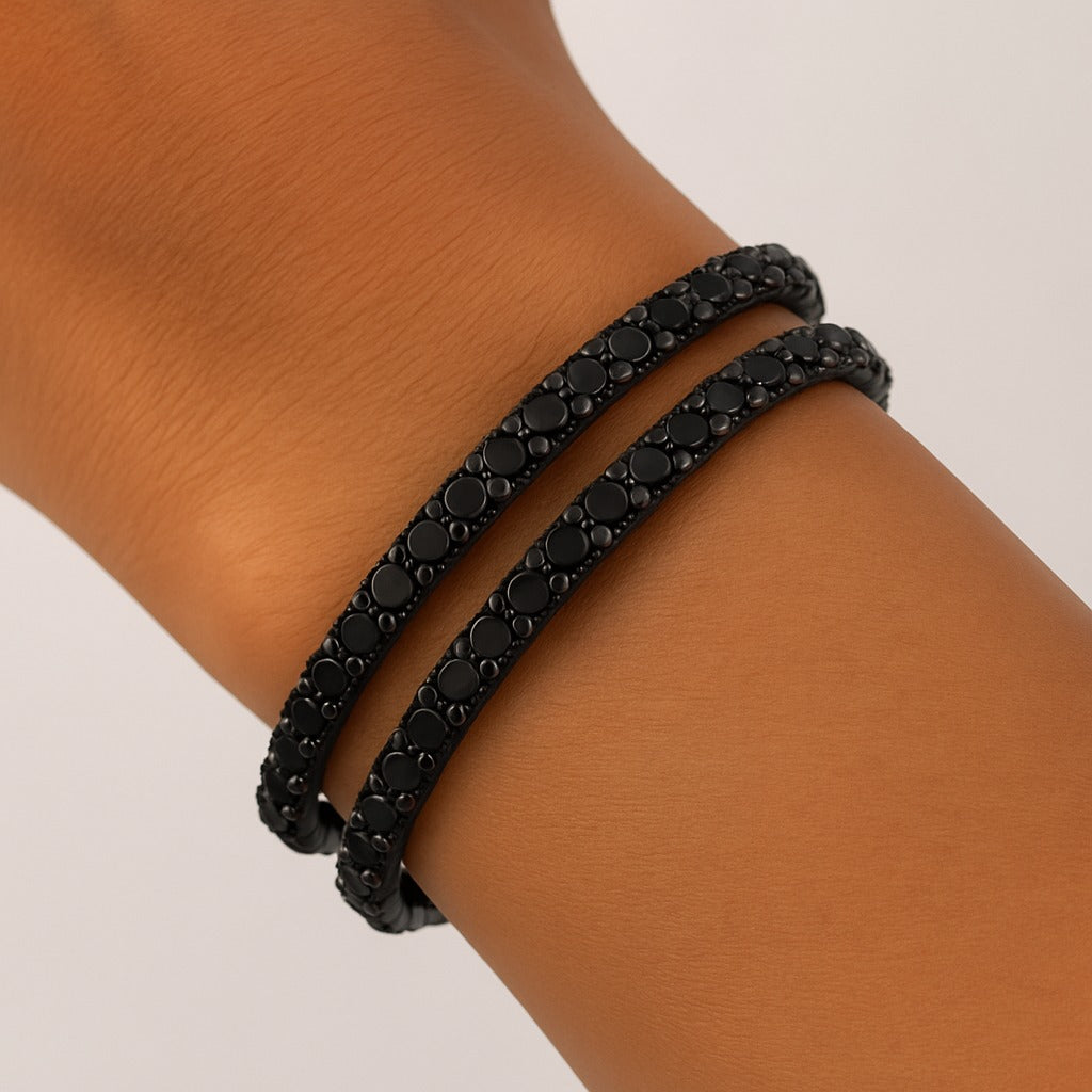Elegant moissanite Black Diamond Bangles