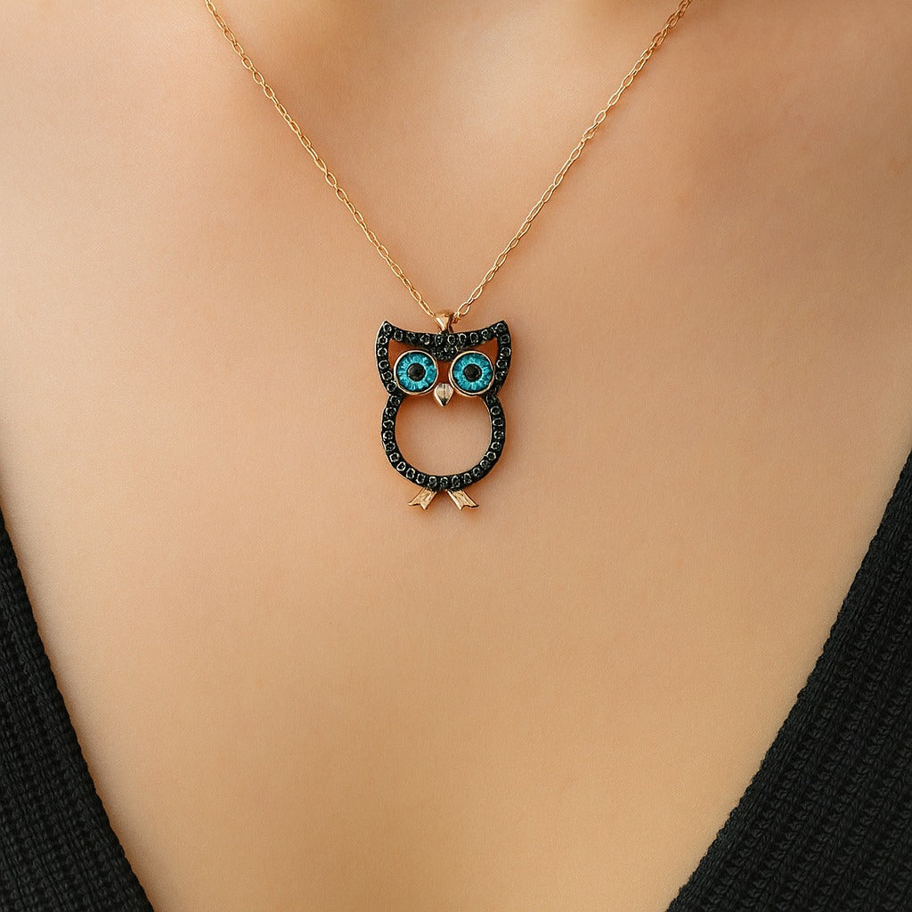 Charming Owl Pendant Necklace