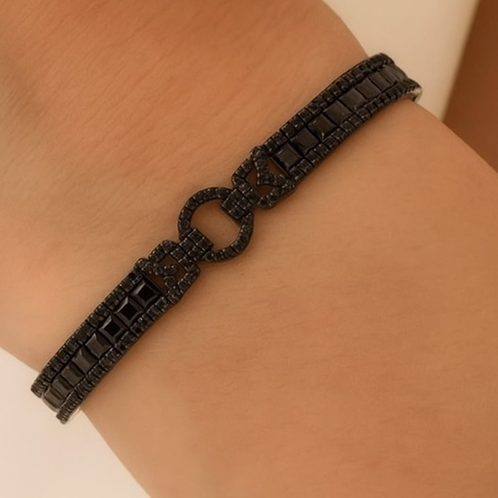 Elegant moissanite Black Diamond Bracele