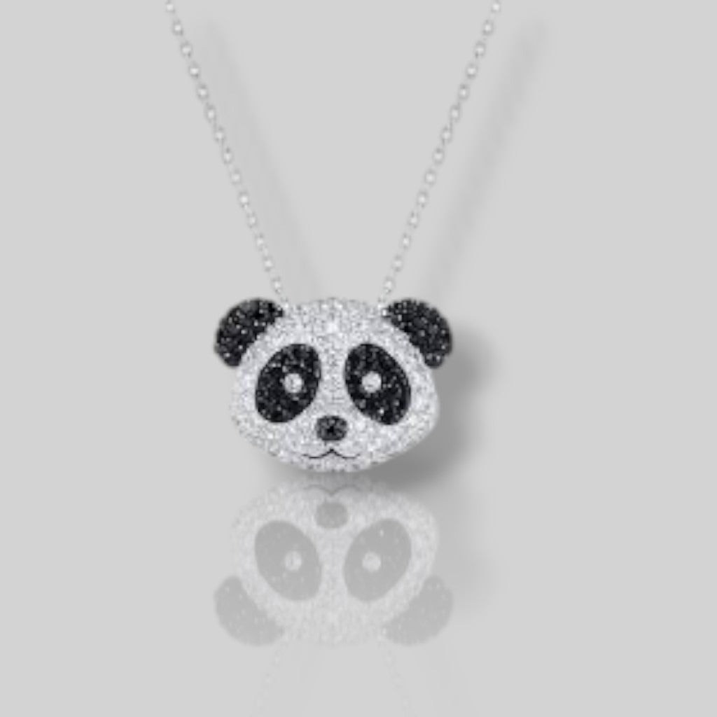 Sparkling Panda Pendant Necklace