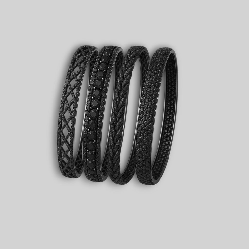 Stylish Black moissanite dimond Bangles set