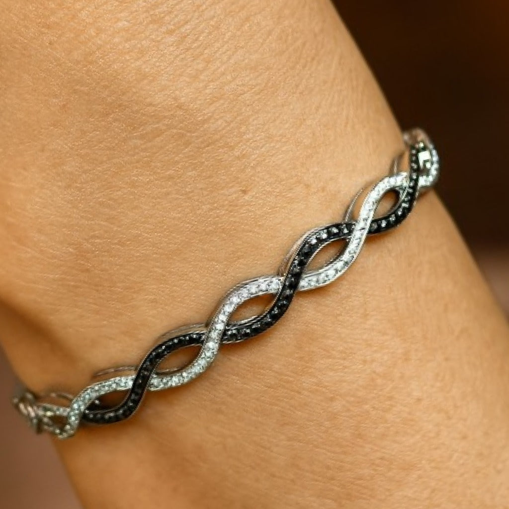 moissanite Black Diamond  Bracelet