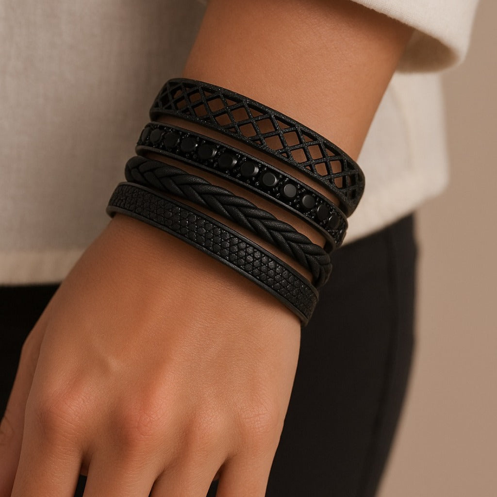 Stylish Black moissanite dimond Bangles set